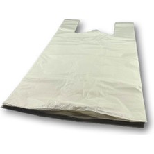 Kalın Beyaz Poşet Jumbo Boy 50X90CM Hışır Atlet Poşet Market Manav, Kurban Poşeti Çöp Poşeti