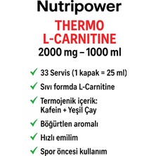 Nutripower Thermo L-Carnitine 2000 Mg 1000 ml (33 SERVİS) – Böğürtlen Aromalı