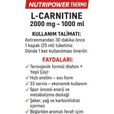 Nutripower Thermo L-Carnitine 2000 Mg 1000 ml (33 SERVİS) – Böğürtlen Aromalı