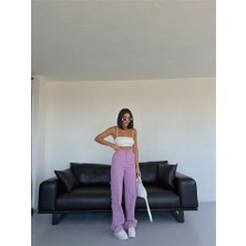 Nidam Butik Kargo Pantolon - Lila