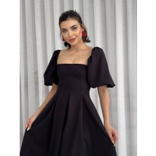 Nidam Butik Benjamin Çan Etekli Midi Boy Elbise