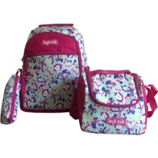 Joys Kids Okul Çantası,Beslenme Çantası,Kalemlik Set Ilkokul Çantası