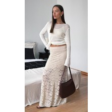 Retro Dantel Maxi Etek