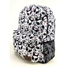 Luckybag Renkli Kalpli Panda Desenli Dayanıklı Spor Seyahat Yürüyüş Okul Genç Çocuk Sırt Çanta