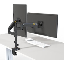 Vontech North Bayou Nb H180 MNT05 17-27" LCD LED Çift Monitör Tutucu Amortisörlü Monitör Standı
