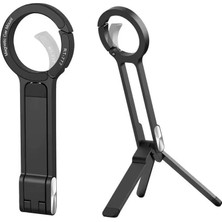Alaşım Telefon Tripodu Karabina Monte iPhone Taşınabilir Çift Taraflı Manyetik Tripod Masa Montaj Telefon Kolu Tutucu