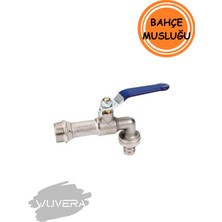 Wuvera 3/4” Pirinç Bahçe Musluğu – Krom Kaplama, Yüksek Debi & Dış Mekan Dayanıklılığı