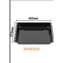 Becen House Ankastre Emaye Derin Parlak Fırın Tepsisi 45,5*37,5*3,5 cm
