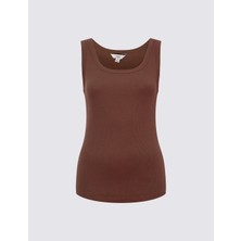 Marks & Spencer Pamuk Karışımlı Ribana Slim Fit Atlet