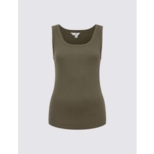 Marks & Spencer Pamuk Karışımlı Ribana Slim Fit Atlet