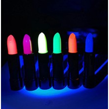 Karanlıkta Parlayan Yanan Uv Neon Ruj Yüz Boyama 6 Adet 6 Renk
