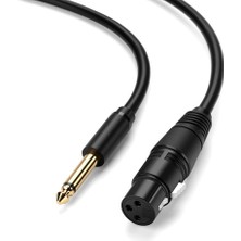 6.5mm Jack To Xlr Dişi Mikrofon Ses Bağlantı Kablosu 2 Metre