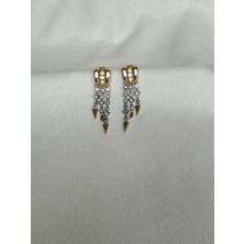 Mrs Modeli Sallantılı Taşlı Küpe