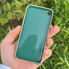 CepStok Apple iPhone 7/8/se 2022 Kılıf Kenar Detaylı Yumuşak Parlak Silikon