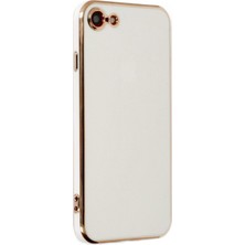 CepStok Apple iPhone 7/8/se 2022 Kılıf Kenar Detaylı Yumuşak Parlak Silikon