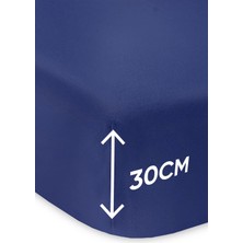 Penye Lastikli Çarşaf Pamuklu Soley Tek Kişilik 100X200CM Lacivert