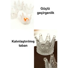Taç Form Cam Küllük / Mumluk / Fırça Kabı