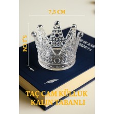 Taç Form Cam Küllük / Mumluk / Fırça Kabı