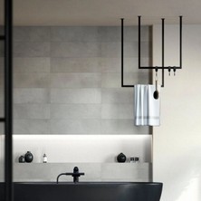 Tensy Metal Ikili Set Tavan Askılı Banyo Havlu ve Bornoz Askılığı