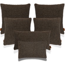 Mira Kahve Keten 6'lı Kırlent Seti