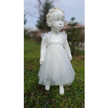 Kız Çocuk Kız Bebek Doğum Günü Özel Gün Bayramlık Kanatlı Elbise