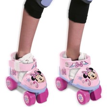 Minnie Çantalı Dizlik ve Dirseklikli 4 Teker Paten Seti -Pembe- (22 - 29 Numara Için Ayarlanabilir)