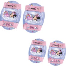 Minnie Çantalı Dizlik ve Dirseklikli 4 Teker Paten Seti -Pembe- (22 - 29 Numara Için Ayarlanabilir)