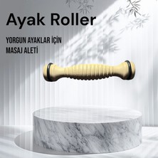 Tuva Modern Pratik Ayak Masaj Roller Doğal Ahşap