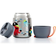 Hopeful Design 450ML Balık Baskılı Bebek Mama Saklama Termosu Vakumlu Çift Taraflı Termos