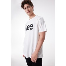Belirtilmemiş Lee Erkek Regular Fit Grafik Baskılı Beyaz Tişört ML65QAI12