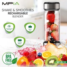 Mpıa Mp-Bl12 Usb Şarjlı 450ml 6 Bıçaklı Taşınabilir Portatif Kamp Ve Seyahat Blender