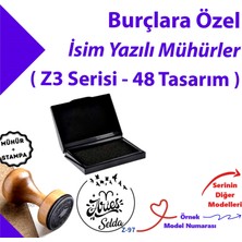 Burçlara Özel Mühür, Burç Tasarımlı Kaşe, Doğum Gününe Göre Burçlu Hediyelik Kaşe Z3 Serisi