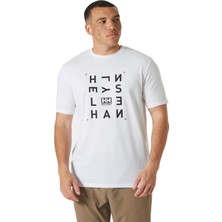 Helly Hansen Helly Hansen Skog Recycled Graphıc T-Shırt Erkek Beyaz Tshirt HHA.63082-HHA.002