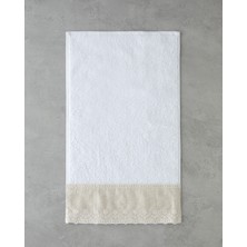 Linda Pamuklu Nakışlı El Havlusu 30X50 cm Beyaz