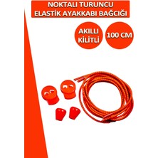 Dopar Akıllı Kilitli Elastik Noktalı Ayakkabı Bağcık 100 cm