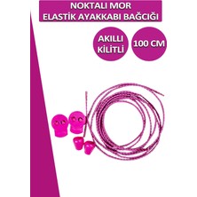 Dopar Akıllı Kilitli Elastik Noktalı Ayakkabı Bağcık 100 cm