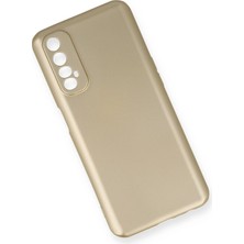 Newface Realme 7 Kılıf First Silikon - Gold Mrayd