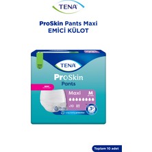 Tena Proskin Pants Maxi Emici Külot, Orta Boy (M), 8 Damla, 10'Lu 4 Paket 40 Adet