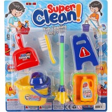 Oyuncak Aksesuarlı Mop Mini Temizlik Seti 7 Parça - Temizlik Malzemeleri Evcilik Oyun Set