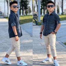 Modavals Tensel Denim Gömlek Gabardin Pantolon Erkek Çocuk Alt & Üst Takım