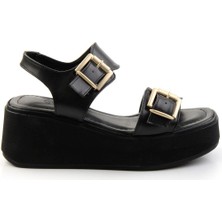 Siyah  Kadın Sandalet K05869026209