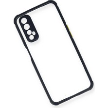 Newface Realme 7 Kılıf Miami Şeffaf Silikon - Lacivert Mrayd