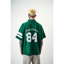 Respire Erkek 84 Zone Baskılı Oversize T-Shirt Nefti