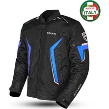Scudo Roma 4 Mevsim Erkek Motosiklet Montu Siyah/mavi
