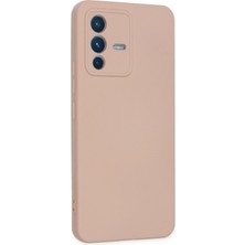 Newface Vivo V23 5g Kılıf Nano Içi Kadife Silikon - Pudra Mrayd