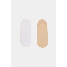 Perspective 2'li Beyaz Ekru Çorap Seti