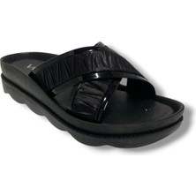 Voga 1756-25 Anatomik Rugan Kumaş Çapraz Bant Kadın terlik