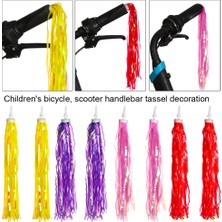 30CM-2 Tarzı Renkli Çocuk Kız Erkek Bisiklet Bisiklet Süsü Üç Tekerlekli Direksiyon Akçaağaçlar Püskül Scooter Parçaları Bisiklet Aksesuarları (Yurt Dışından)