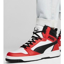Puma 392326 04 Rebound V6 Beyaz-Kırmızı-Siyah Erkek Basketbol Aya