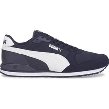 Puma 384640 02 ST Runnerv3 Mesh Lacivert-Beyaz Kadın Spor Ayakkab